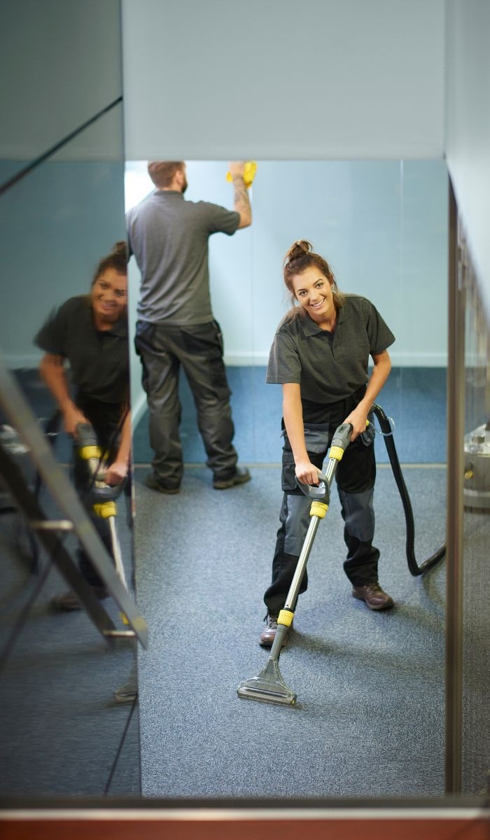 What are the unique challenges of cleaning high-rise offices?