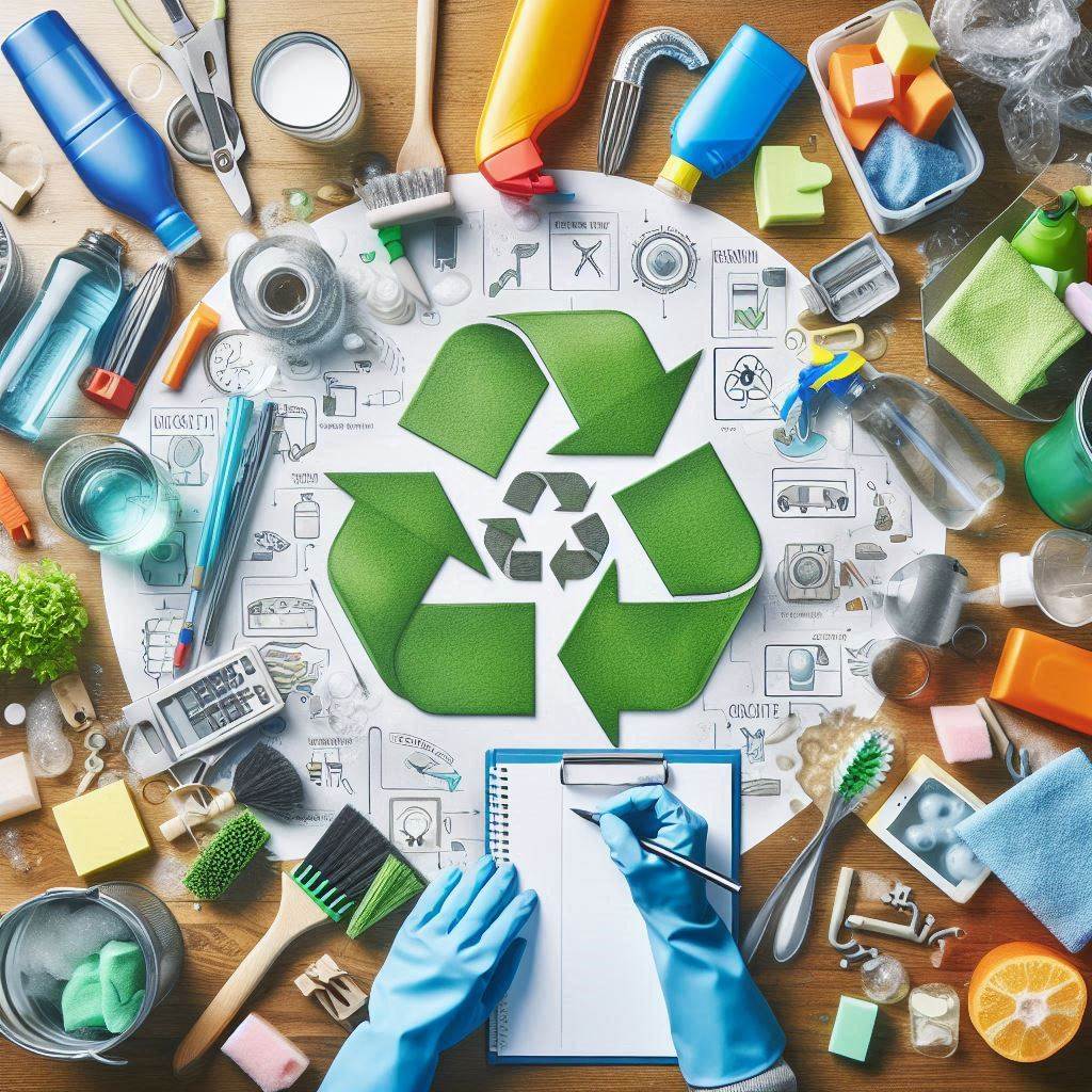 Creating a recycling program for cleaning materials